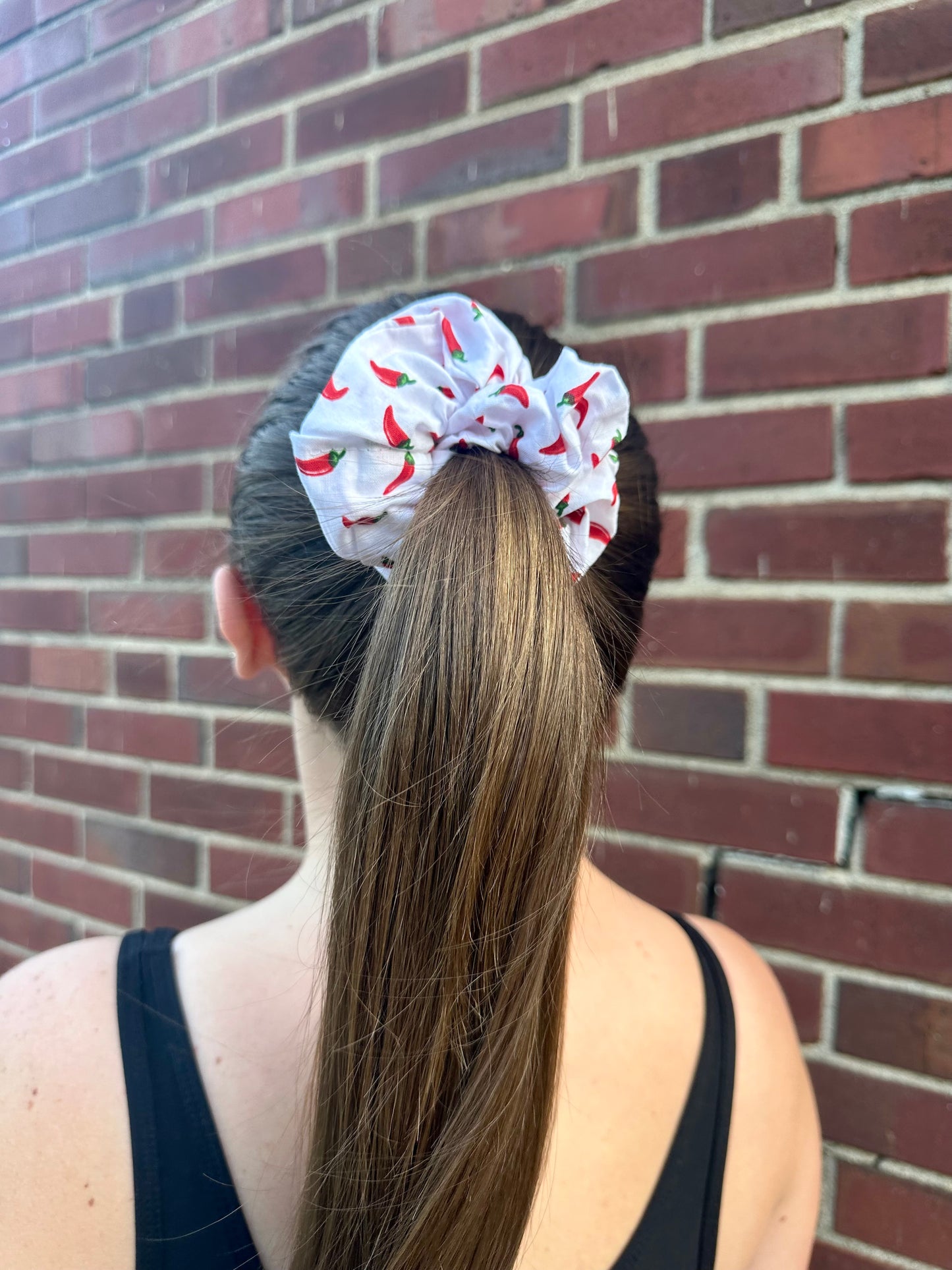 Scrunchie in Blue Daisy