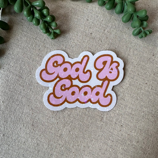 God is Good Retro Sticker