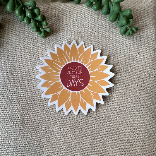 Sunflower Pray Sticker