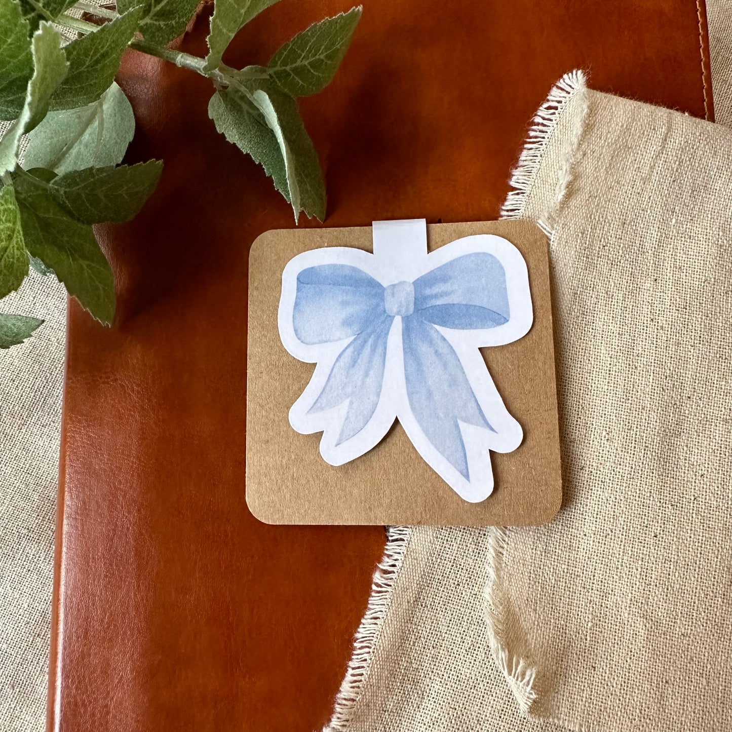 Blue Bow Magnetic Bookmark