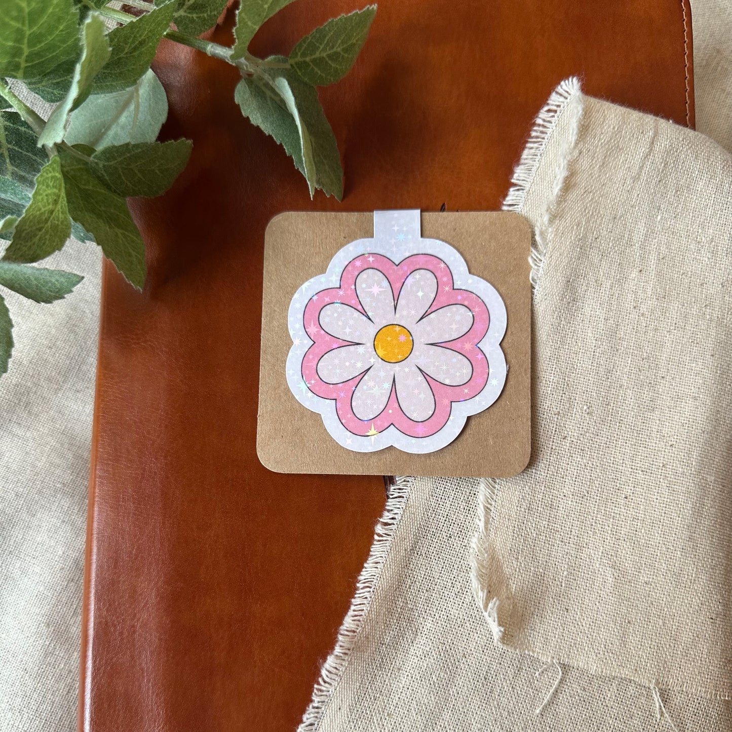 Retro Flower Magnetic Bookmark