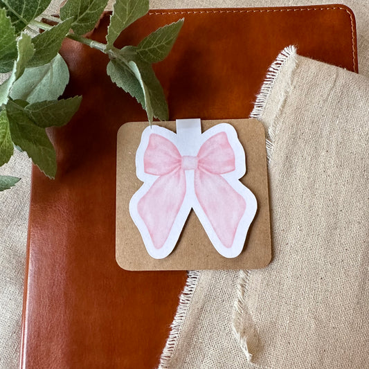 Pink Bow Magnetic Bookmark